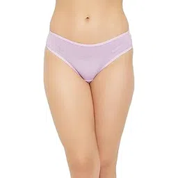 clovia Women's Lace Low Waist Semi-Sheer Bikini Panty in Purple-picture-16