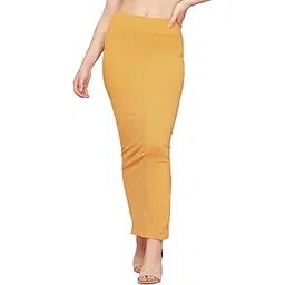 clovia Women's Petticoat Style Saree Shapewear with Side Slit in Violet-picture-51