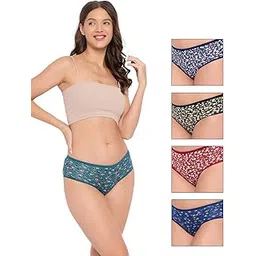 clovia Women's Polyamide Pack of 5 Medium Waist Inner Elastic Hipster Panty -Multicolor-picture-27