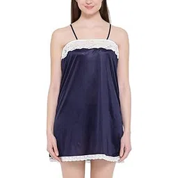 clovia Women's Polyester & Satin Knee Length Solid Baby Doll-picture-28