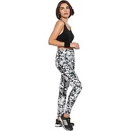 clovia Women's Snug-Fit High Rise Camouflage Print Active Tights-picture-38