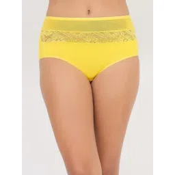 Clovia Yellow Cotton Floral Panties-picture-10