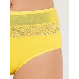 Clovia Yellow Cotton Floral Panties image 5