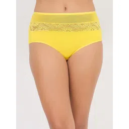 Clovia Yellow Cotton Floral Panties image 1