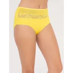 Clovia Yellow Cotton Floral Panties image 3