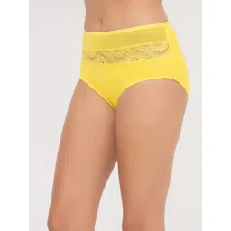 Clovia Yellow Cotton Floral Panties image 4