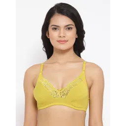Clovia Yellow Solid Cotton Non-Padded Full Cup Bra BR2027P0232B-picture-40