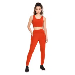 clovia Women's High-Rise Active Tights with Side Pocket image 1