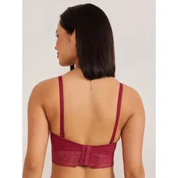 clovia Women's Polyamide Solid Padded Full Cup Wire Free Bralette Bra - Light Blue image 3