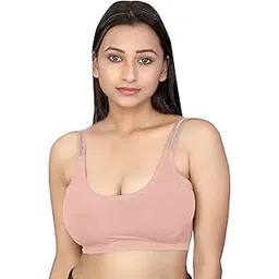 clovy Cotton Sports Bra for Women Non Padded Wirefree Full Covered Sports Bra for Girls and Ladies-picture-49