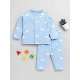 Clt.s Infants Kids Conversational Printed Pure Cotton Night Suit-picture-10