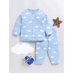 Clt.s Infants Printed Cotton Shirt And Pyjamas Night Suit-picture-32