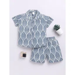 Clt.s Kids Pure Cotton Printed Short Sleeves Shirt With Shorts-picture-15