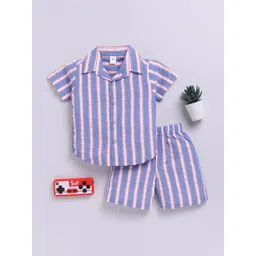 Clt.s Kids Striped Shirt with Shorts Clothing Set-picture-39