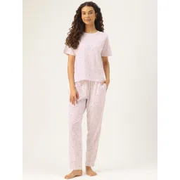 Clt.s Pink Cotton Short Sleeves Animal T-Shirt and Pyjama-picture-10