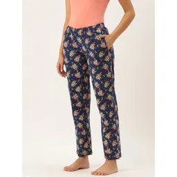 Clt.s Women Blue Printed Cotton Lounge Pants-picture-47