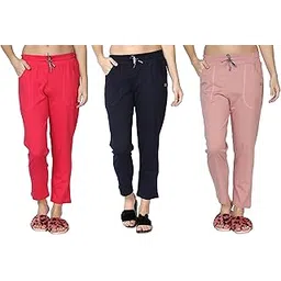 club a9 Women's Cotton Regular Fit Solid Pyjamas/Pajamas with Side Pockets (Pack of 3 Combo) WPCOMBO3_14000-picture-30