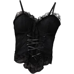 club bollywood BNF®Women Lace Tank Top Gothic Bra Corset Bustier Crop Top for Club Date Cosplay Black|Clothing, Shoes & Accessories | Womens Clothing | & Sleep |1 Women Off Shoulder Corset Top-picture-24