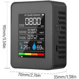 CLUB BOLLYWOOD® Air Quality Tester Air Analyzer for Indoor Outdoor Detection House Warehouse|Business & Industrial | Electrical & Test Equipment |Other Test Meters & Detectors|1 Air Quality Meter image 1