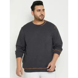 Club York Anthra Melange Regular Fit Plus Size Sweatshirt-picture-44