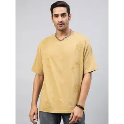 Club York Beige Regular Fit Embroidered Crew T-Shirt-picture-16