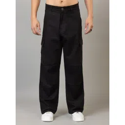 Club York Black Cotton Regular Fit Cargos-picture-35