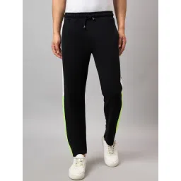 Club York Black Regular Fit Colour Block Trackpants-picture-24