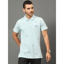 Club York Blue Regular Fit Embroidered Polo T-Shirt-picture-18