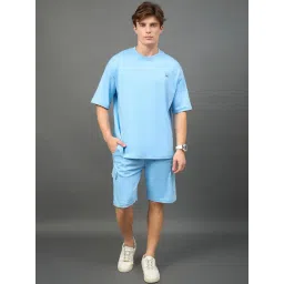 Club York Blue Solid Short Sleeves T-Shirt-picture-37