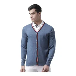 Club York Blue V Neck Regular Fit Sweater-picture-46
