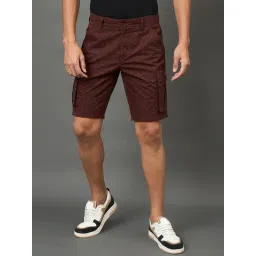 Club York Brown Regular Fit Printed Cargo Shorts-picture-30