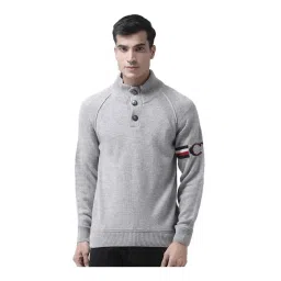 Club York Charcoal Cotton High Neck Sweater-picture-35