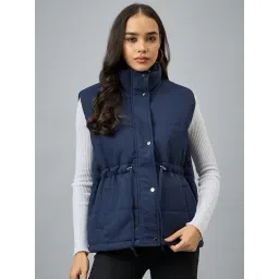 CLUB YORK Denim Polyester Solid Sleeveless Jacket-picture-25