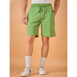 Club York Green Cotton Blend Regular Fit Solid Shorts-picture-38
