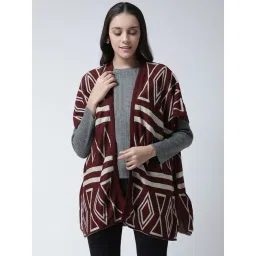 Club York Maroon Printed Shrug-picture-28