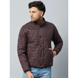 Club York Maroon Regular Fit Mock Collar Jacket-picture-14