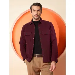 Club York Maroon Regular Fit Solid Jacket-picture-21