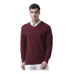 Club York Maroon V Neck Cotton Sweater-picture-14