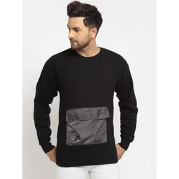 Club York Men Black & Grey Colourblocked Pullover Sweatshirt-picture-15