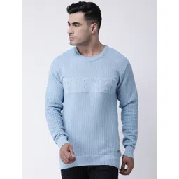 Club York Men Blue Self Design Pullover-picture-16