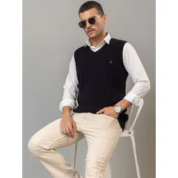 Club York Men Cable Knit Sweater Vest-picture-19