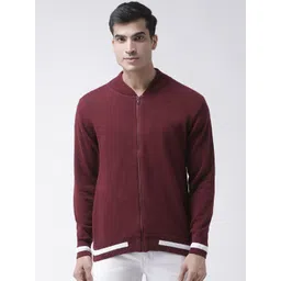 Club York Men Maroon & White Cardigan-picture-27