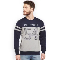 Club York Men Navy Blue & Grey Printed Sweatshirt-picture-26