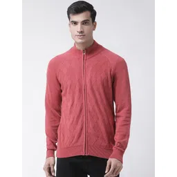 Club York Men Pink Self Design Cardigan-picture-23