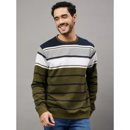 Club York Multicolored Regular Fit Striped Sweatshirt-picture-17