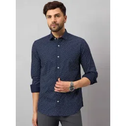 Club York Navy Regular Fit Printed Shirt-picture-32