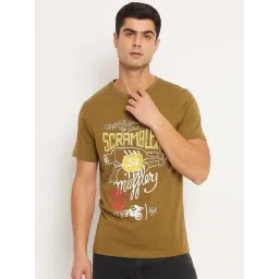 Club York Olive Regular Fit Printed T-Shirt-picture-48