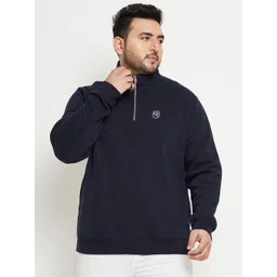 Club York Plus Size Mock Collar Fleece Pullover Sweatshirt-picture-40