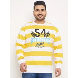 Club York Plus Size Striped Round Neck Pullover Sweatshirt-picture-21