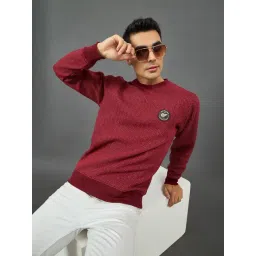 Club York Red Fleece Regular Fit Print Sweatshirt-picture-25